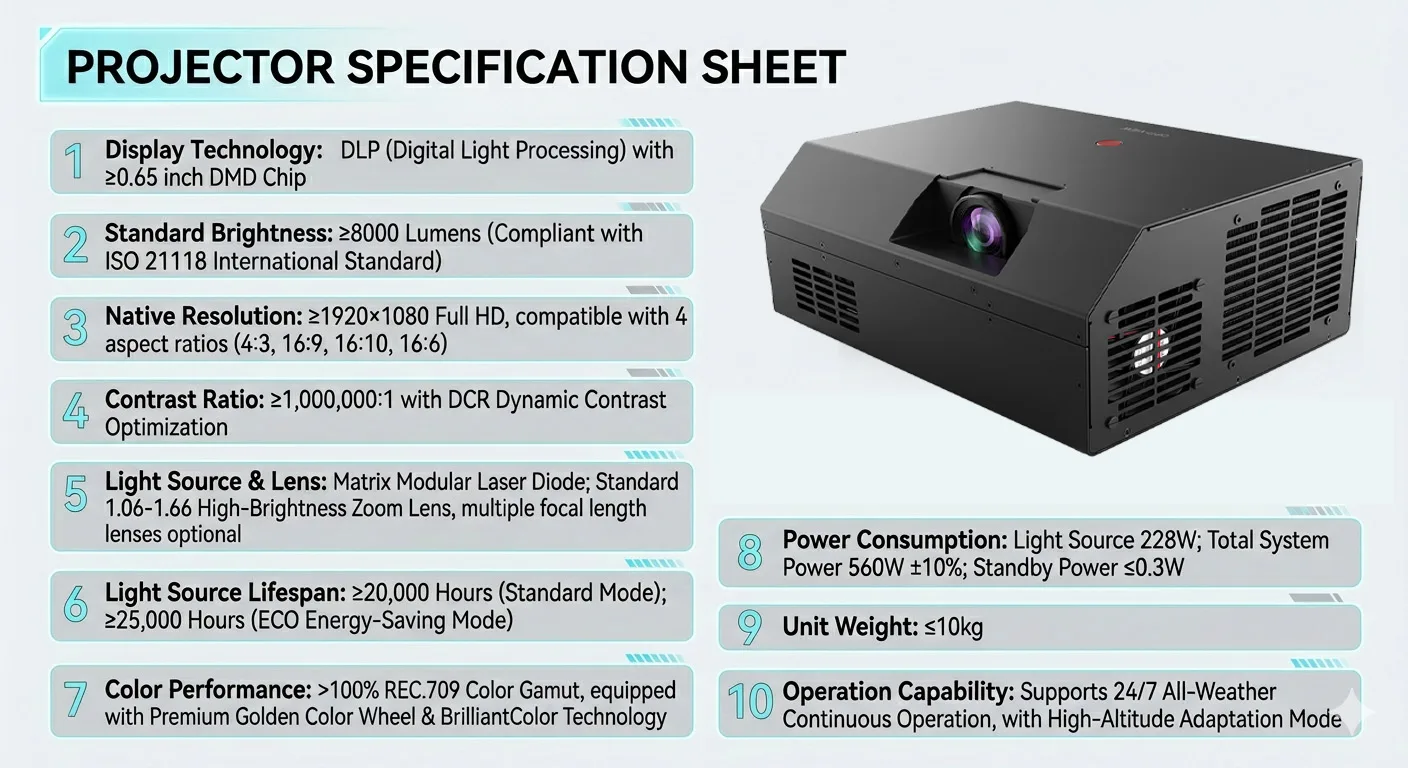Outdoor Waterproof Projection All-in-One 3